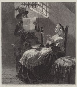 Marie Antoinette lytter til anklageloven dagen før rettssaken hennes